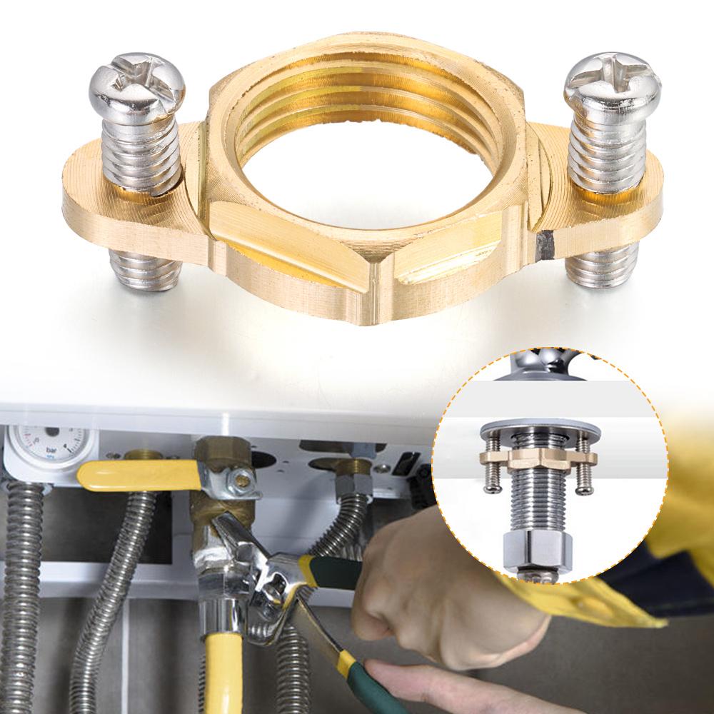 1Set Brass Faucet Fixing Tool Set O Type Fastener Antiloosing Faucet Repair Kit Mounting Nut Kit Lock Nut Wash Basin Tool Set