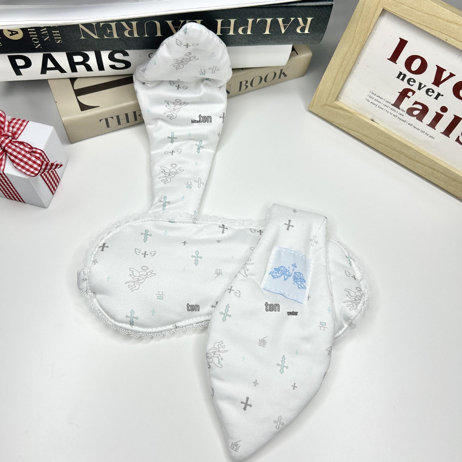 

Корейська мила маска для сну з мереживними вушками кролика - Симпатична мультяшна маска для сну з ефектом затемнення