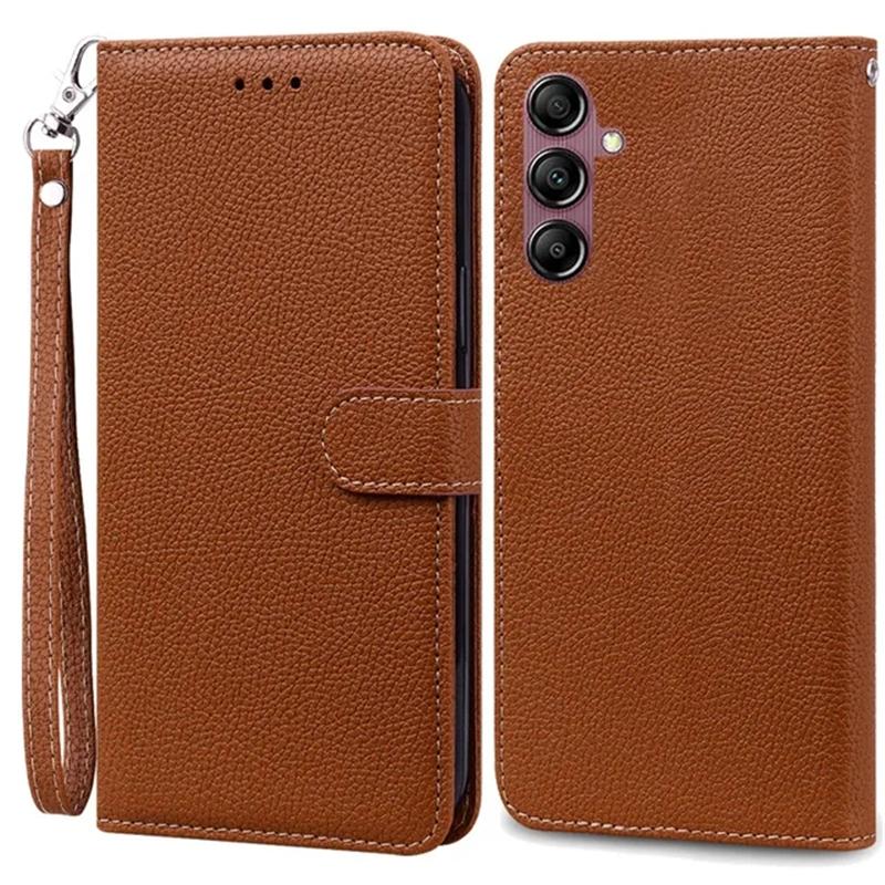 Skórzany portfel z klapką z teksturą do Samsung Galaxy S23 FE Ultra Plus A05 A05S A15 A04S A04E A14 A24 A34 A54 M54 A23 A33 A53 A73 5G 4G okładka