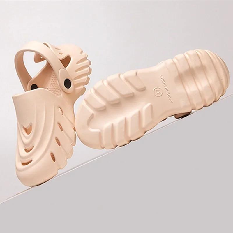 Fashion Fashion Openwork Hole Slippers Women 2025 Summer Comfort Hole Sandals for Girls Outdoor Flat Sandals Breathable Beach Flip-flops