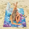 2D Flachdruck Strandtuch, Hochabsorbierend, Leicht und Einfach zu Tragen, Geeignet für den Strand, Partys, Reisen und Camping