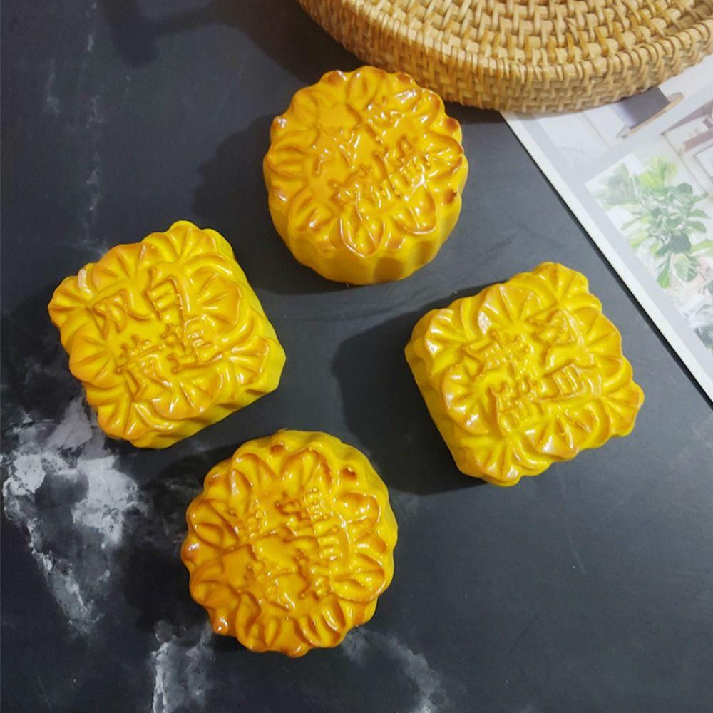 Moale Fals Moon Tort Pătrat/Round Moon Cake Mod Simulare Creativă Tort Lună pentru acasă