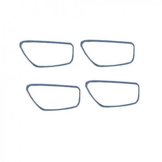 For Kia K3 Forte 2014-2018 Black Steel Car Inner Door Handle Frame Cover Trim 4*