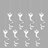 Halloween Black Bat Hanging Swirls Decoration 10 Pcs Set Spooky Ceiling Decor for Home Party and Haunted House