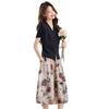 Women's Fashion Suit Skirt Summer New Short-sleeved Sequined Top Shirt with Skirt Two-piece Set