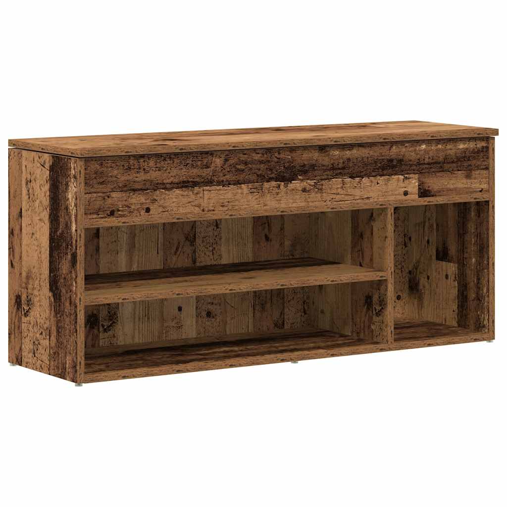 Shoe Bench Vintage Wood Look 102 X 30.5 X 45 Cm Engineered Wood