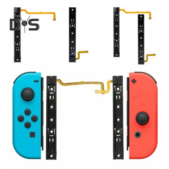 1/2-teiliges Ersatzschienen-Schieberegler-Set, Flexkabel, Metallstruktur, einfache Installation, Griff, Gleitschiene, DIY-Reparaturwerkzeug für Nintendo Switch