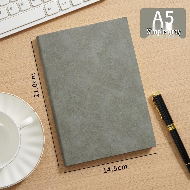 A5 Chinese Tide Custom Logo Soft Leather Notebook - High Appearance for Office and Meetings