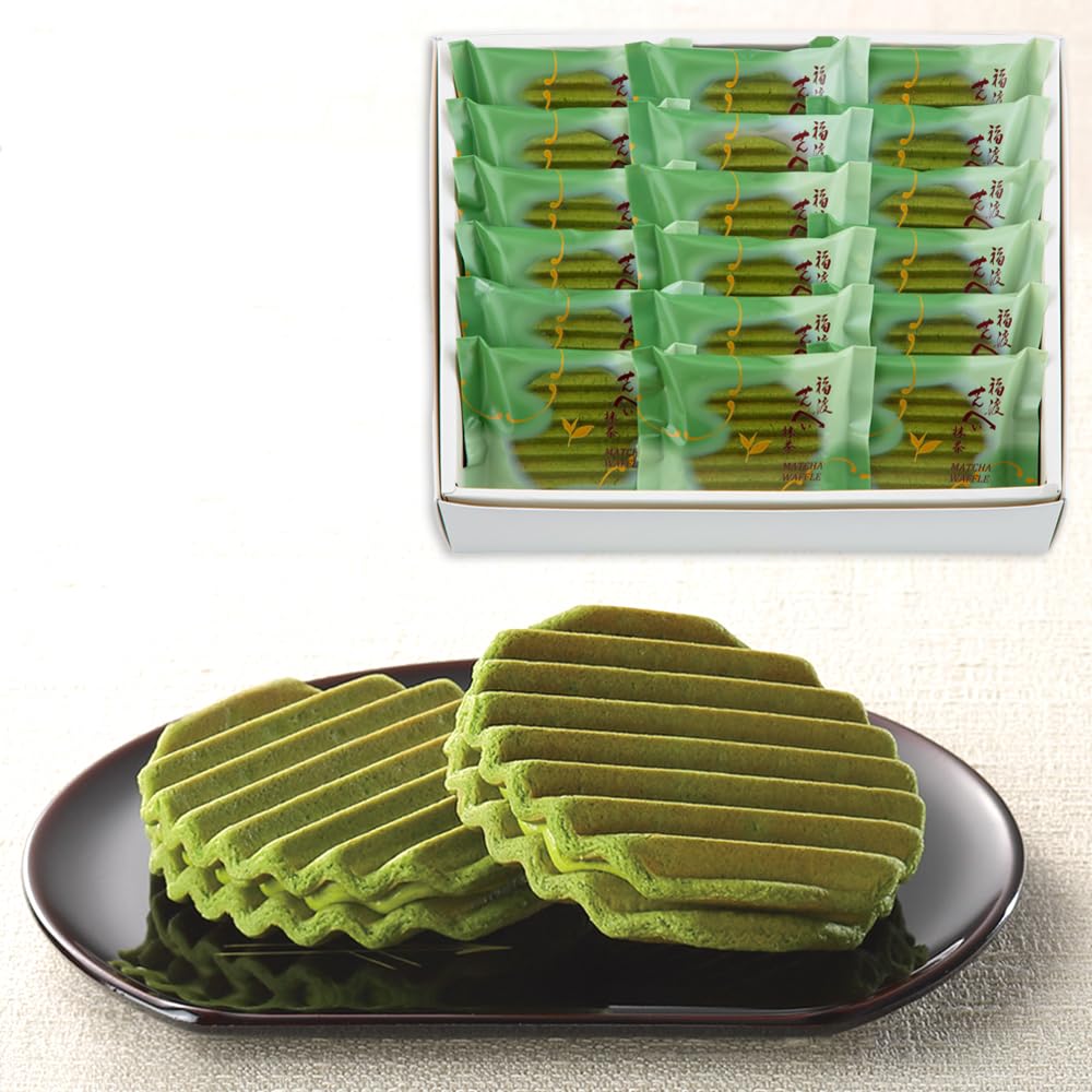 

Soke Minamoto Kitchoan Fukuwatari Rice 18 pieces Crackers, Matcha, (Gift, Sweets, Souvenir)