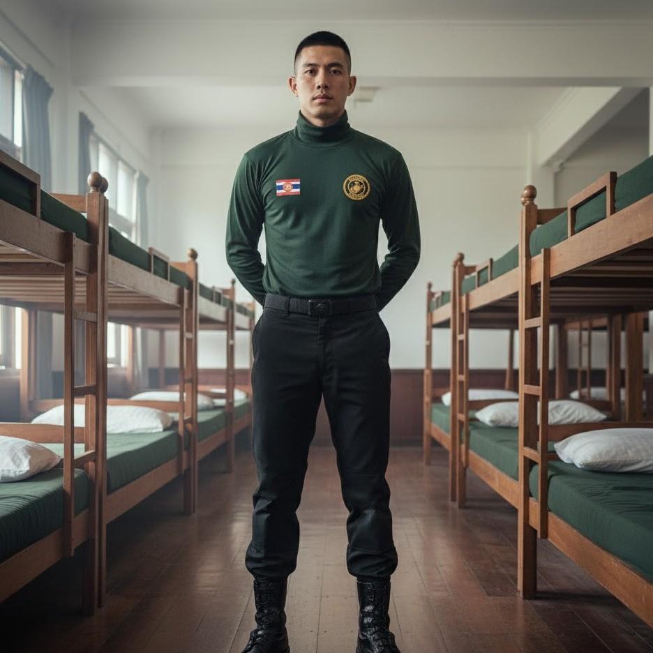Royal Thai Marine Corps Logo Badge Camouflage T-Shirt Long Sleeve Shirt Undershirt Turtleneck Royal Thai Navy Flag Quick Dry Soldier Military Unisex