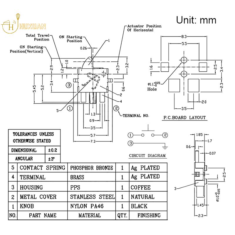 10Pcs KFC-W-08AB-4P Limit Switch Four 4 Feet Full Patch Temperature-Resistant Reset Micro-Motion Detection Button Around