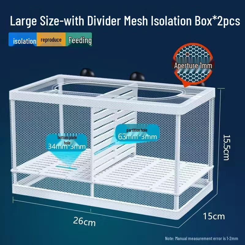Bettafisch Isolations- und Zuchtbox: Schwimmendes Schutz-Aquarium für kleine Fische und Guppy-Jungfische