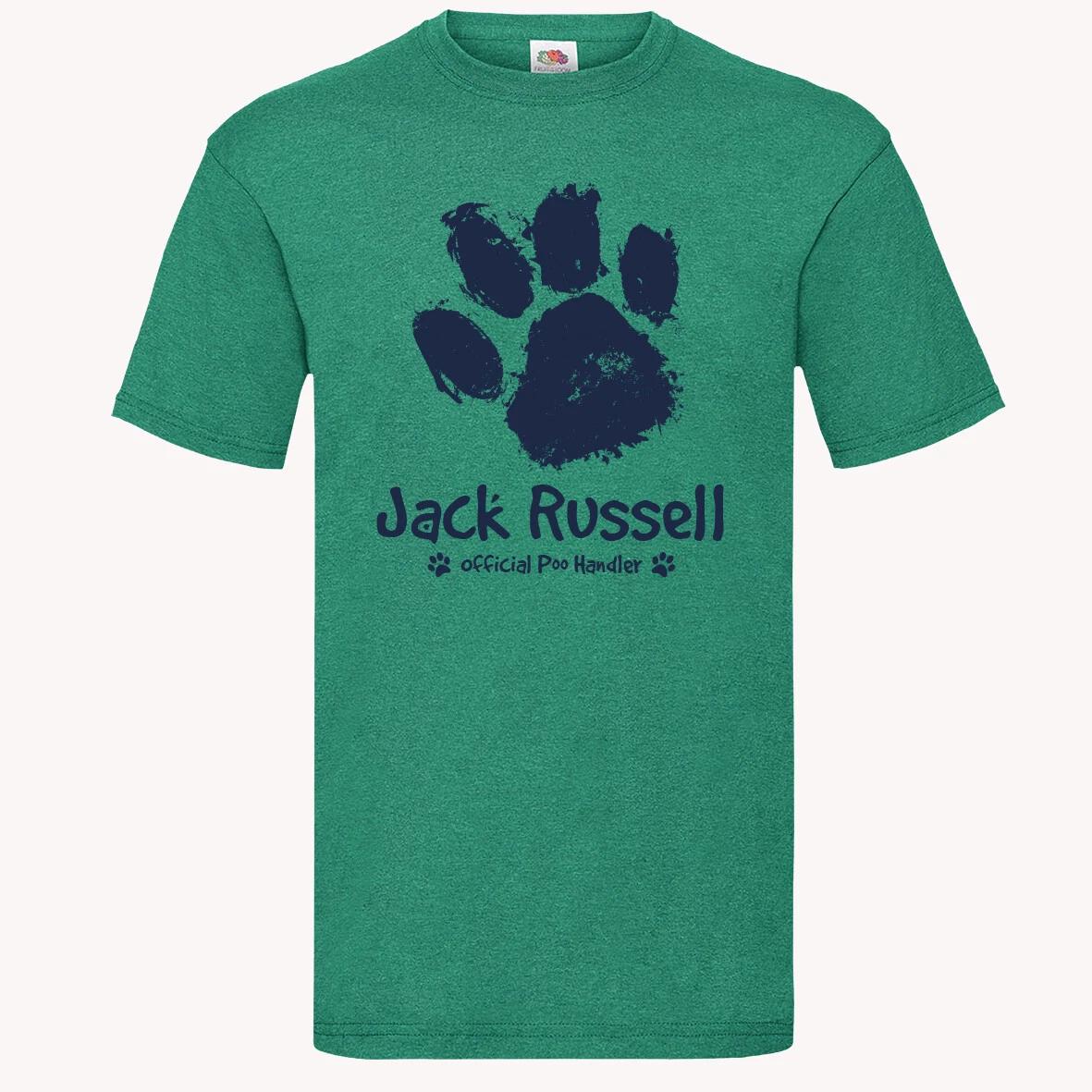 Jack Russell Official Poo Handler T-Shirt Dogs Poop Scoop Pets Paw Birthday Gift S