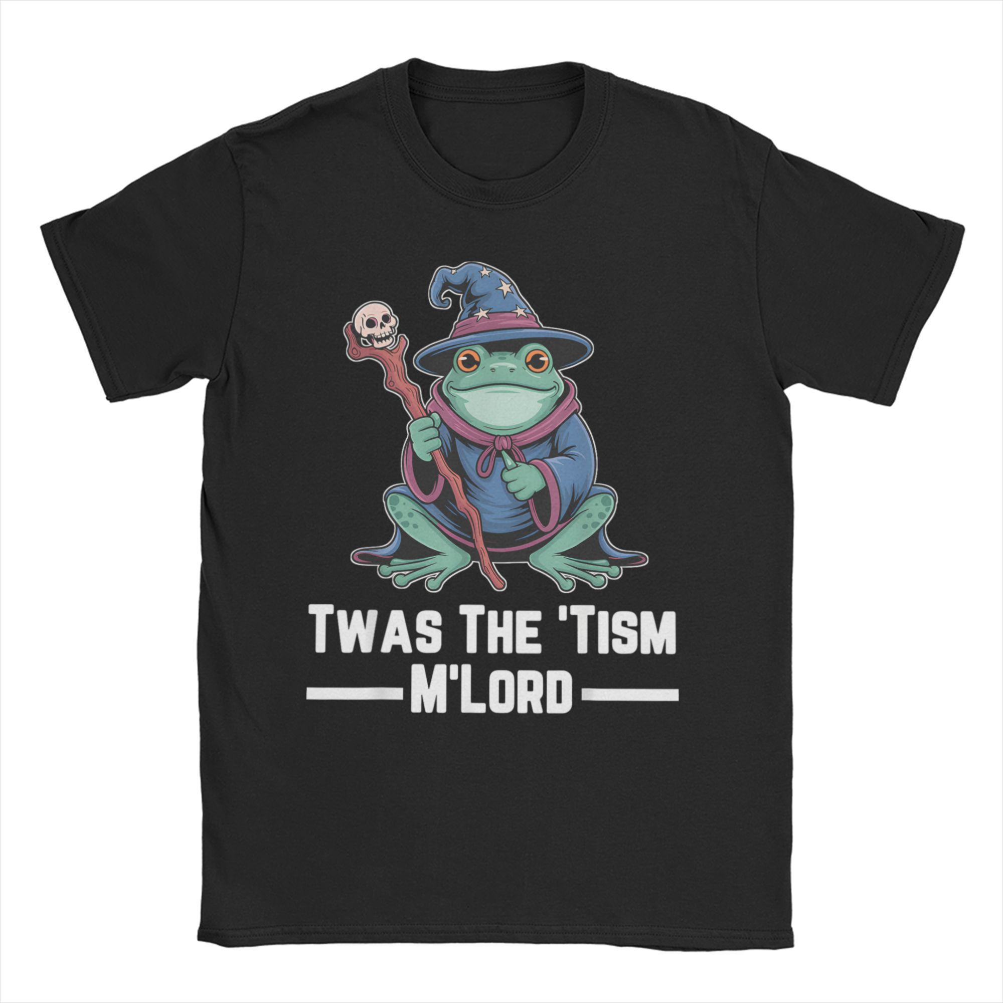 BenberFashion Nieuwigheid Twas The Tism M Lord T-shirts Heren Dames Ronde Hals Katoenen T-shirts Autisme Kikker Meme Korte Mouw T-shirt Kleding L