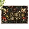 Vintage Metal Tin Sign Flower Fairy Garden Wall Decor Housewarming Gift