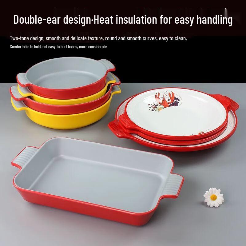 Melamin Tiefer Runder Servierteller mit Griffen