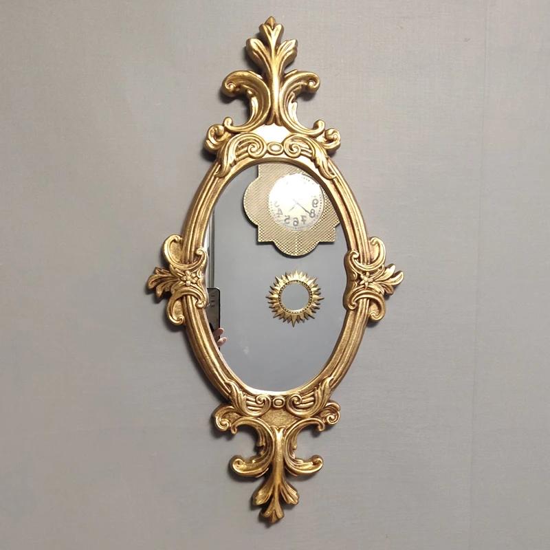 European American style mirror wall shaped wall mounted bathroom vanity makeup  decorative Decorative Mirrors
