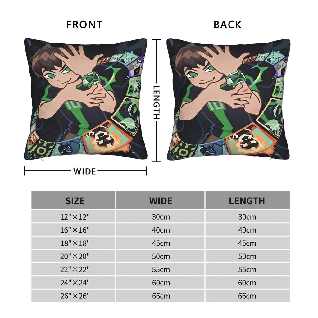 Pillow Case Ben 10 Cartoon Soft Pillow Cover For Living Room Chair Funny Pillowcases