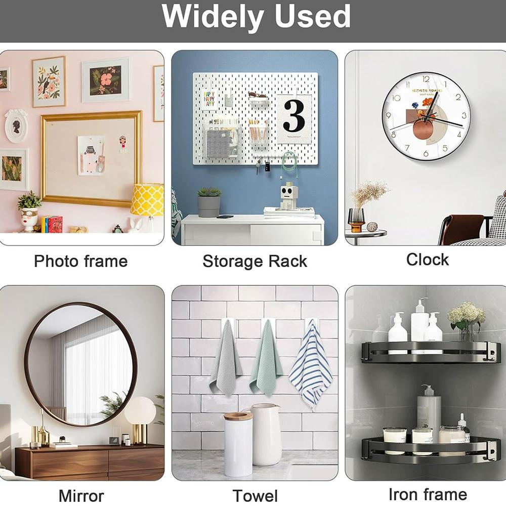 Self-adhesive Photo Frame Hook 12pcs White