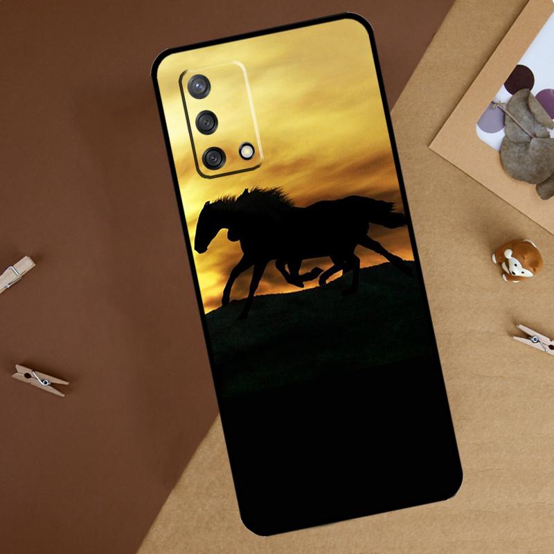 Laufendes Pferd Tier Für Oppo A40 A60 A80 A74 A94 A54 A18 A38 A58 A78 A98 A16 A76 A96 A15 A57S A17 A77 Handyhülle