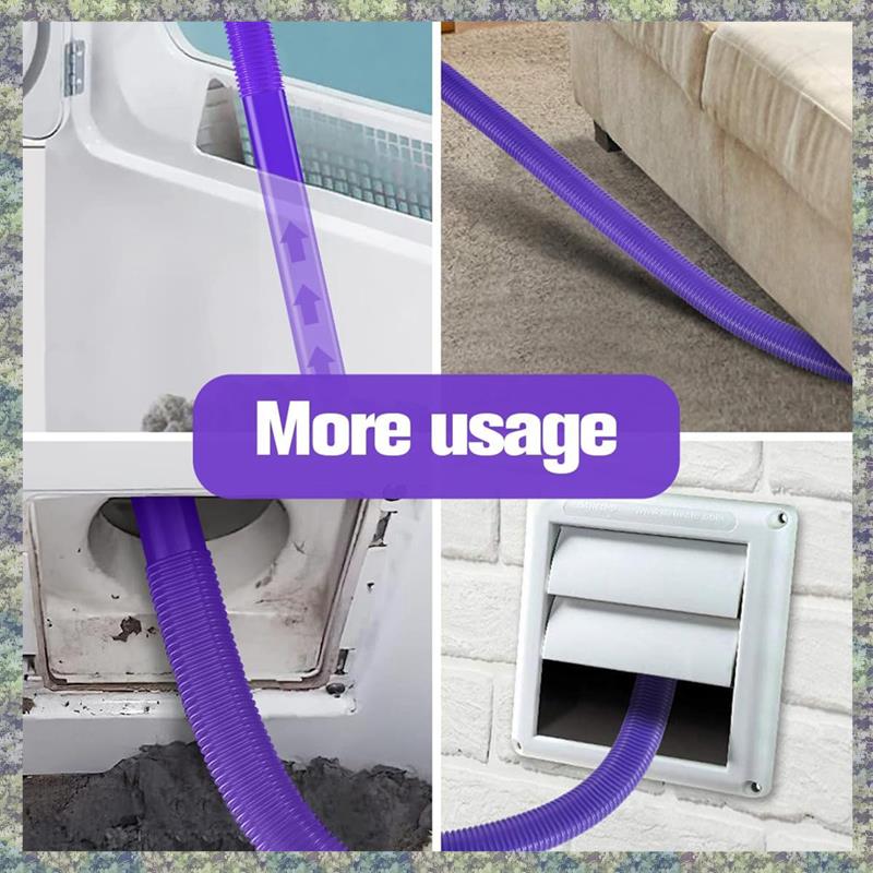 WON Dryer Vent Cleaner Kit & Dryer Lint Brush For Dyson V7 V8 V10 V11 V12 V15, Flexible Dryer Lint Remover Hose Attachment