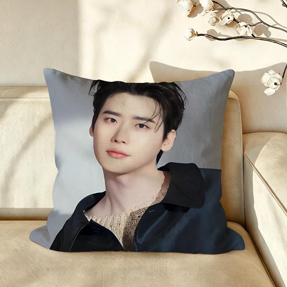 Celebrity LLee JJong SSuk Cushion Cover Pillow Case Antidustmite Pillowcase Silky Short Plush Sofa Cushion Cover hot