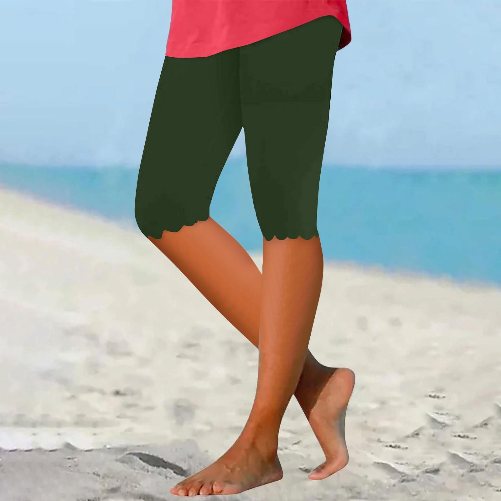 

Женские повседневные леггинсы, дышащие капри, цветные йога-штаны L армия зеленый