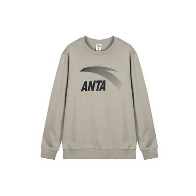 Anta Lifestyle Serie Logo Buchstabe Rundhals Pullover Sweatshirt Herren sweatshirt Bohnengrün 952358701-6