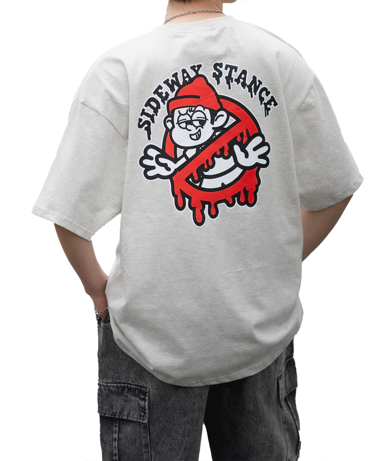 

IMPROMES Casual SIDEWAYSTANCE Men s Short Sleeve Ghostbusters Print T-Shirt, Oatmeal