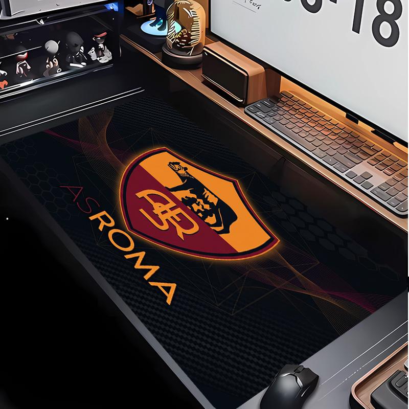 AS Roma Football Pattern Mouse Pad Non?Slip Rubber Base Gaming Mousepad For Desk Office Home