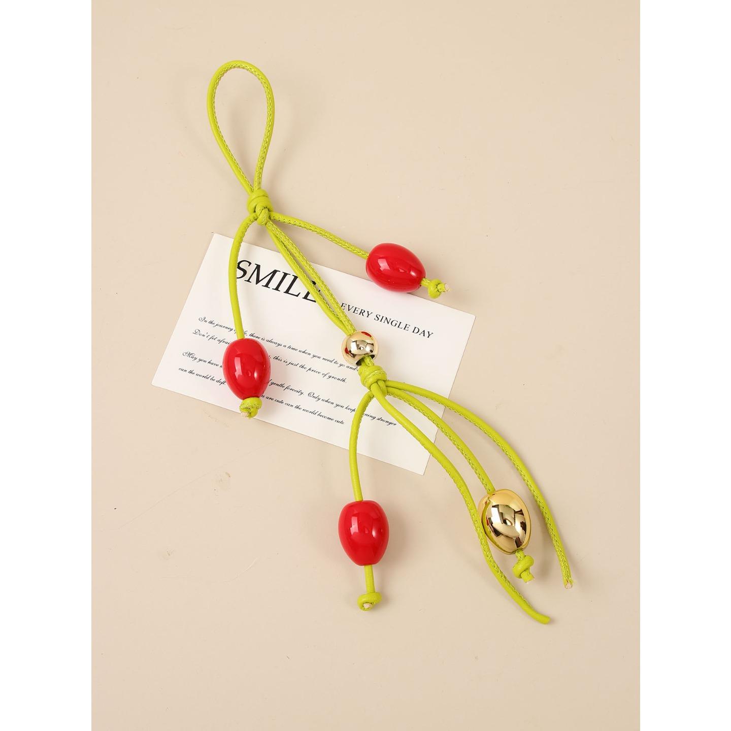 New hand-woven simulated fruit tomato beaded pendant bag pendant star with the same trend accessories
