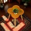 1pc Retro Patterned Edge Table, Suitable for Living Room As a Home Use Side Table, Small Room Coffee Table