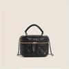 2025 Spring New Handbag Handbag Quilted Bag Chain Bag Solid Color Handheld Mini Crossbody Bag Quilted Chain