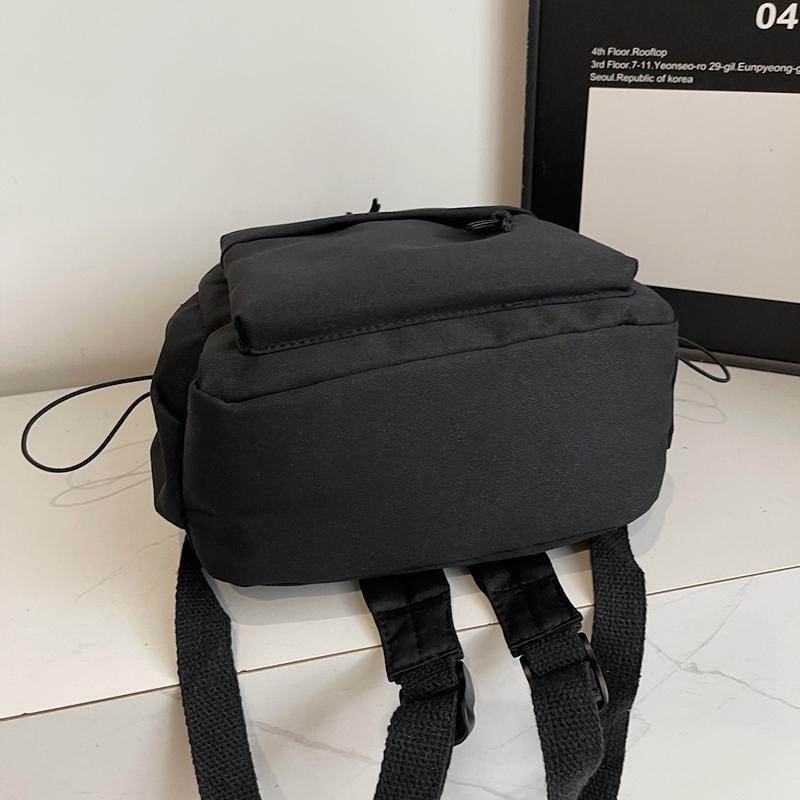 Minimalist Backpack for Women and Men Lightweight Nylon School Bag with Front Pocket