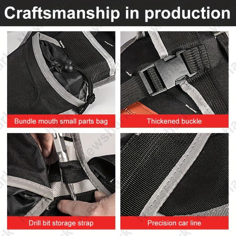 1pc Single Side Tool Belt Pouch for Electrician Carpenters and Builders, Durable Canvas Construction, black
