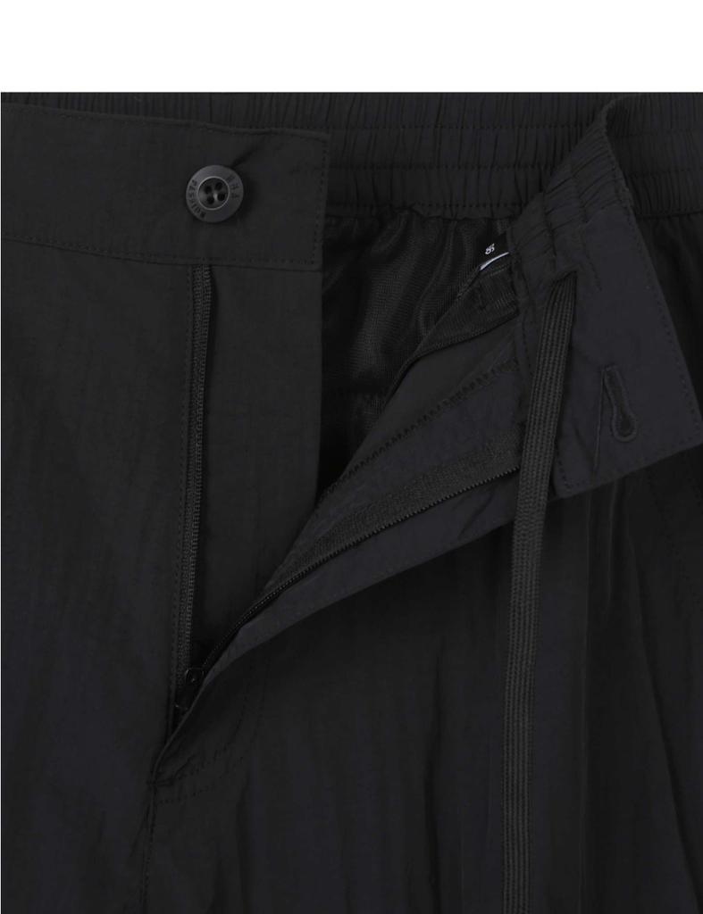 Enbiei Wide Parachute Woven Pants Black