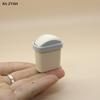 HMA76-1Pcs Mini Flip Cover Trash Can Dustbin Miniature Toy Model Scene Doll House Accessories Simulation Mini Waste Bin