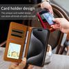 Apple AIR Flip-Cover Leather Case for iPhone 17 & Samsung, with Card Slot & Magnetic Closure