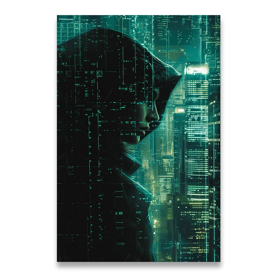 Wall Decoration Poster 1pcs Hackers Decorative Paintings Information Databases Canvas Printing Decor for Room Home Decorations