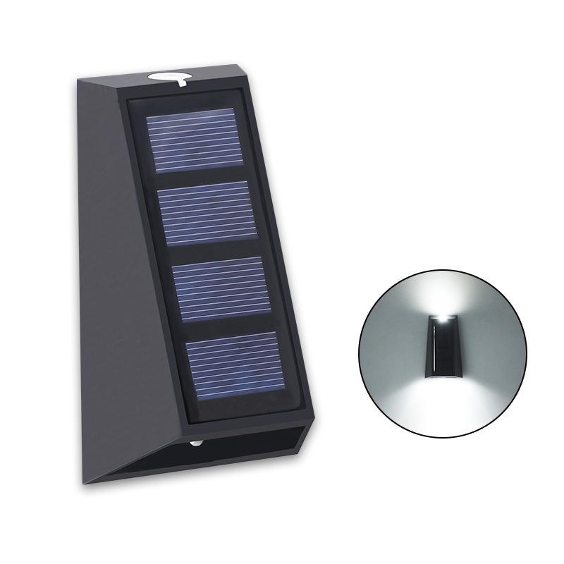 Up and Down Lighting Solar Wall Light, Outdoor Waterproof Wall Washing Sconce, Wireless Solar Powered Lamp for Garden Patio Yard Home Decoration