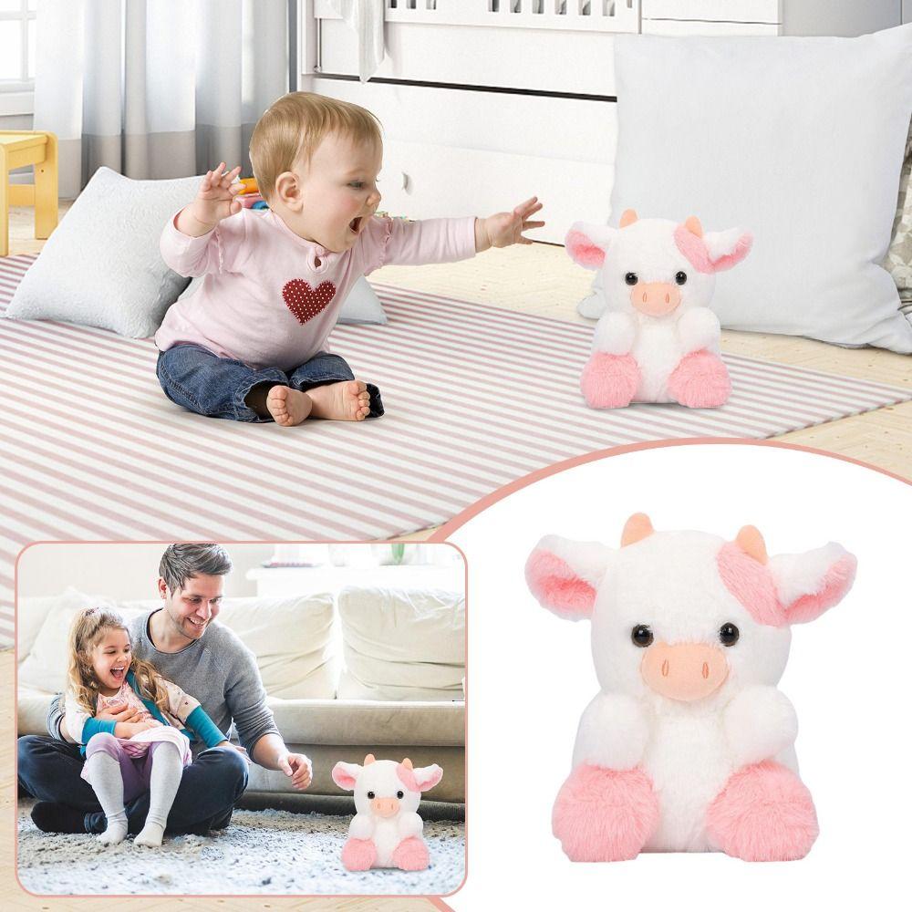 Strawberry Doll Stuffed Cow Doll Cartoon Strawberry Cow Adorable Cow Plush Toy  Kids Toy