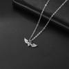 EUEAVAN Angel Wings Heart Necklace Woman Girl Stainless Steel Fashion Love Bracelet Lover Anniversary Wedding Jewelry Gift