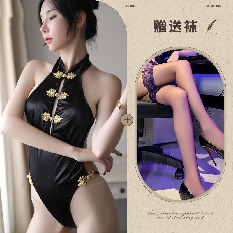 New sex underwear neck halter cheongsam sexy nightclub stage role play