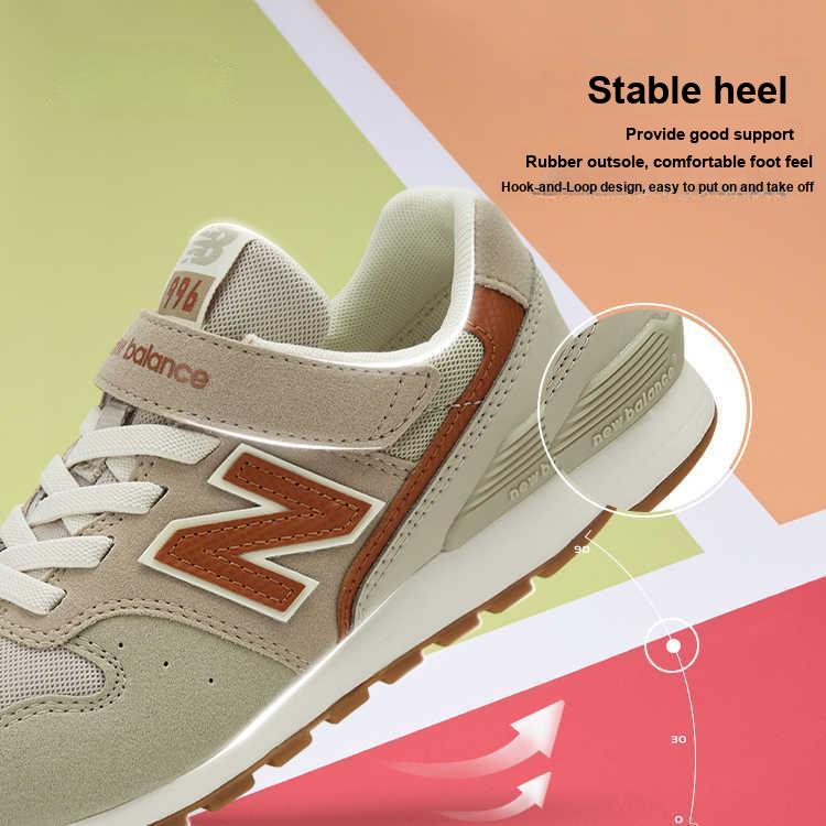 New Balance 996 V3 Lightweight Comfortable Low-Top Casual Running Shoes Kids Sneakers Light-Khaki YV996OG3