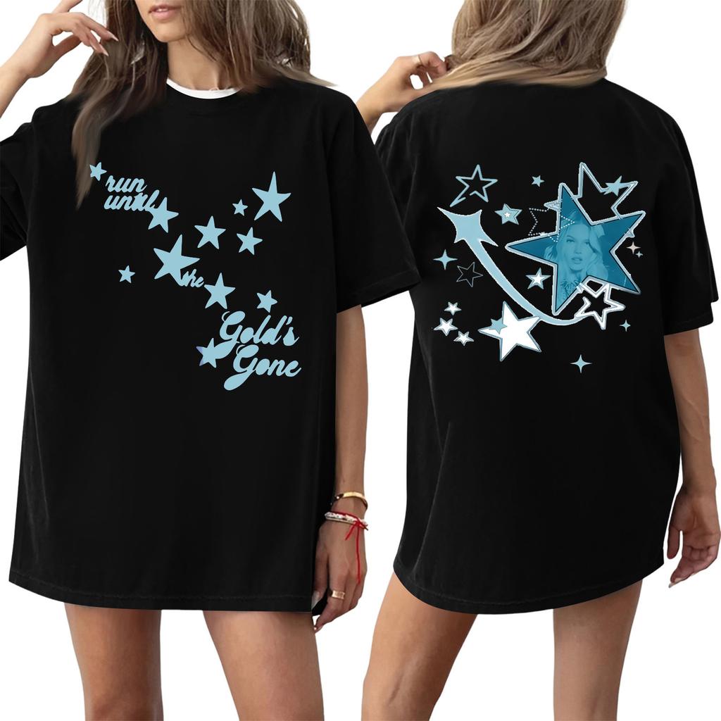 Women's Casual Printed Round Neck Pullover Short Sleeve Top