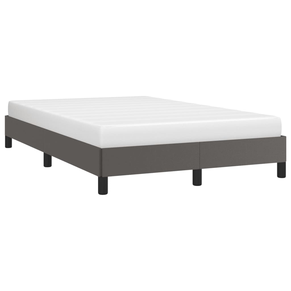 Vidaxl Bed Frame, Grey, 120X200 Cm, Faux Leather