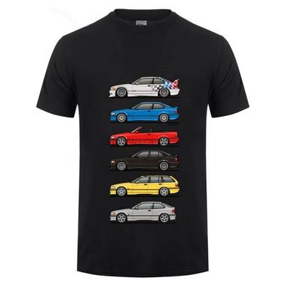 Męski T-shirt z okrągłym dekoltem Stos wariantów E36 Primer Conor Mcgregor Nadrukowany T-shirt Unisex Vintage Zabawne Krótkorękawowe Top T-shirty
