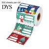 Wrapping Paper Accessories Christmas Sticker Labels for Holiday Gift Wrapping, Self-Adhesive Tags with Blank Season Stationery Writing Area
