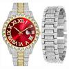 Date Display Quartz Wristwatch Waterproof Men  Watch Fashion Iced Out Watch  Jewelry Watch