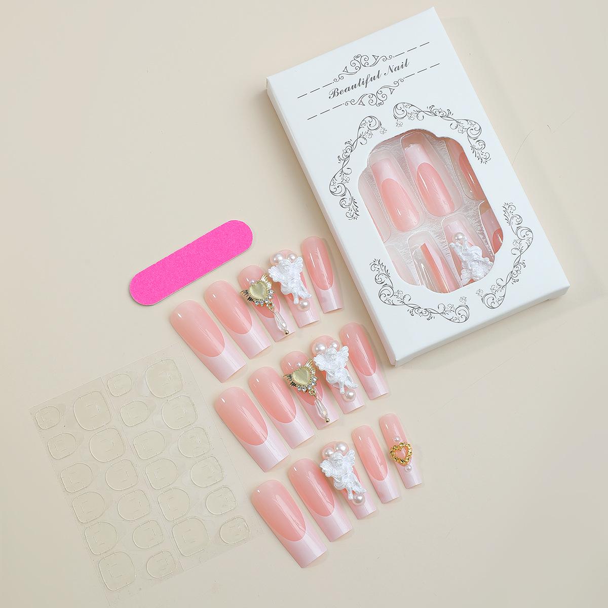 

Декор Сердечки Жемчужная Водная Трубка XXL Носимые Наклейки для Нейл-арта с Типсами для Накладных Ногтей